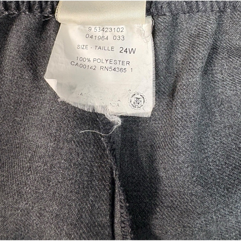 Allison Daley Pants Womens 24W Gray Elastic Waist Pull On Career Plus Size - Picture 6 of 9